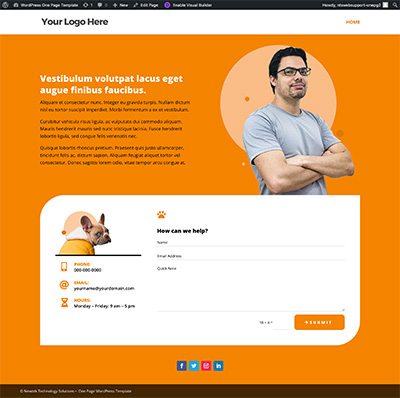 WordPress business template connect 2